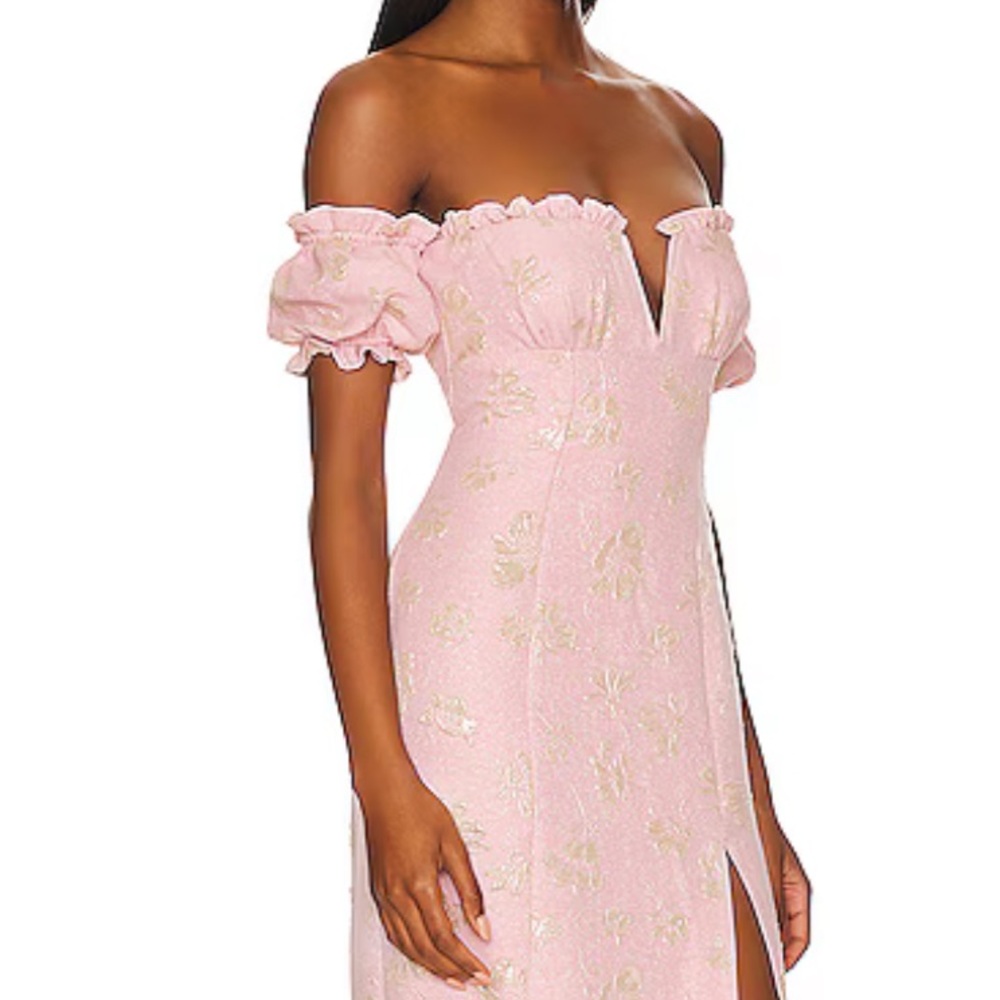 MAJORELLE Solandia Mini Dress Jacquard, Puff-Sleeve Large - Picture 3 of 16